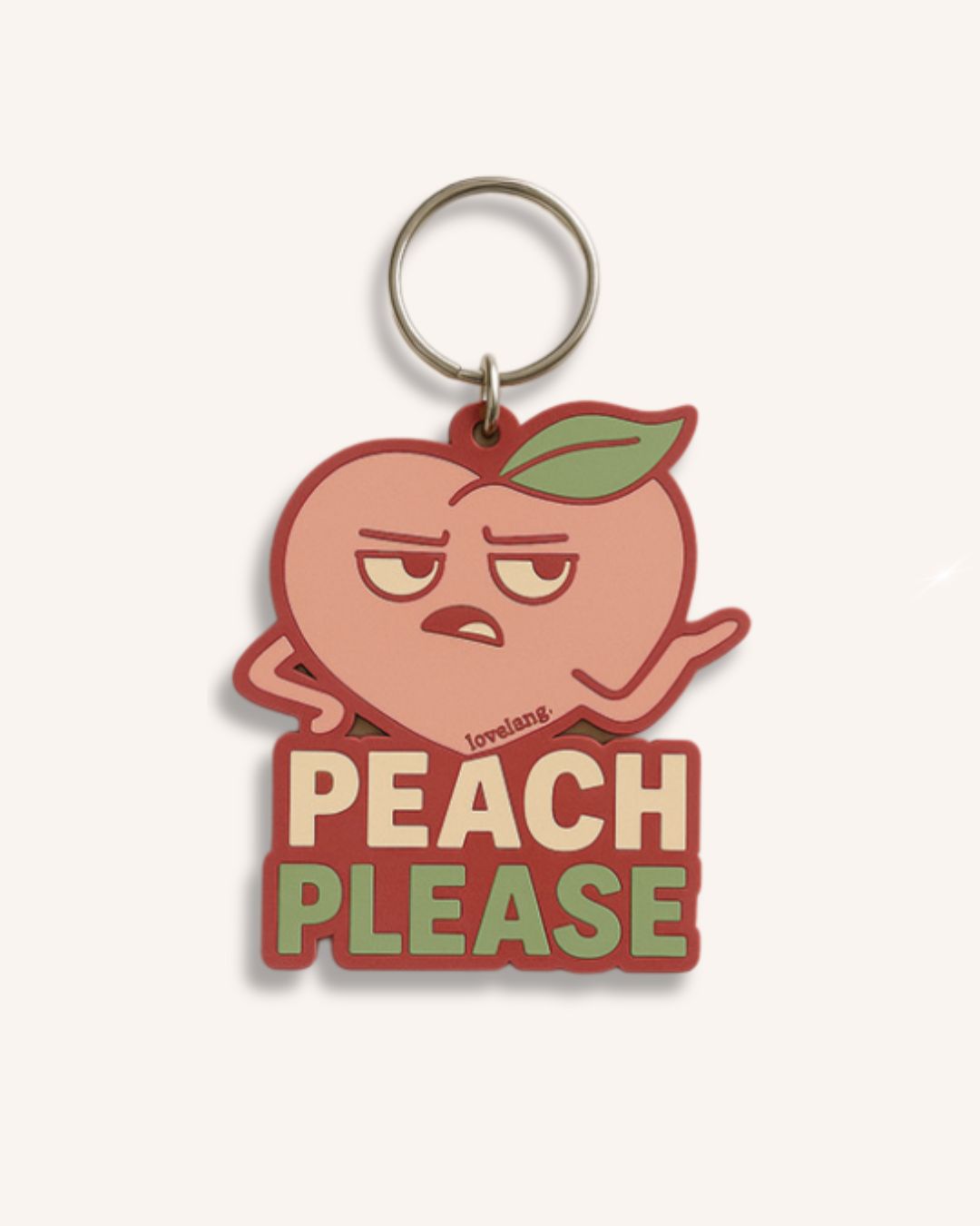 Peach Please Keychain
