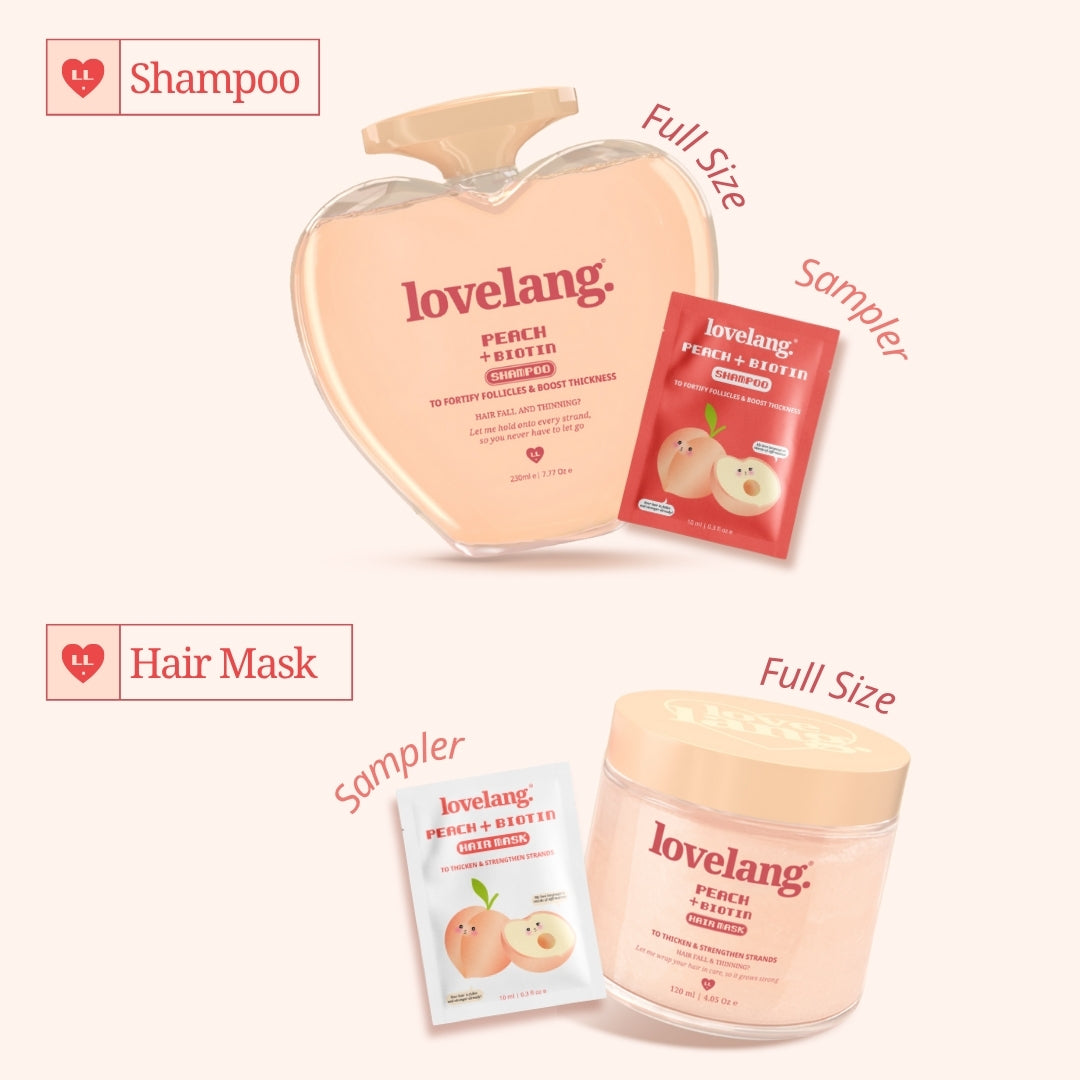Peach + Biotin Hair Fall Control Combo Sample